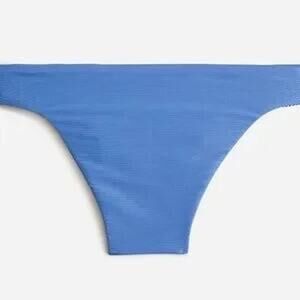 J.Crew NWT Ribbed High Waisted Cheeky Blue Bikini Bottom Size XXS